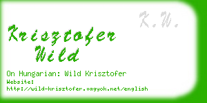 krisztofer wild business card